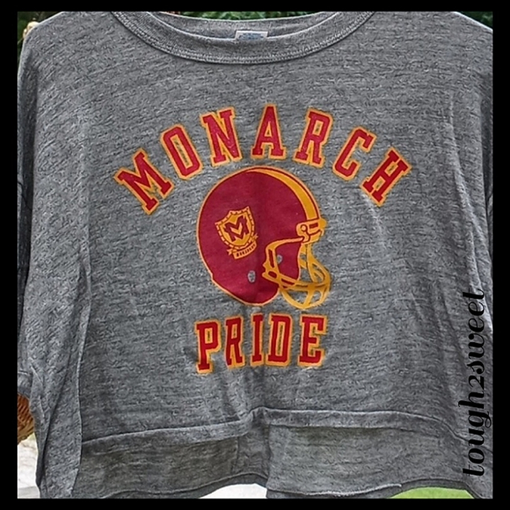 RUSSELL MONARCH PRIDE FOOTBALL CROP TOP~ WOMEN'S XL - Picture 5 of 13